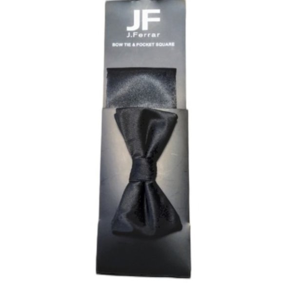🎩J.Ferrar Bow Tie & Pocket Square Black set! 🎩 - Picture 5 of 6